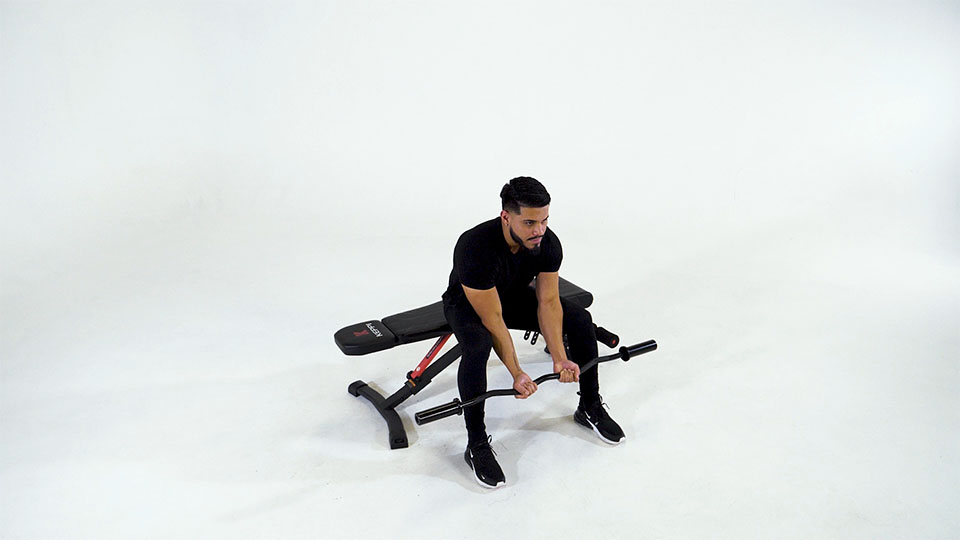 EZ Bar Seated Curl (Close Grip)