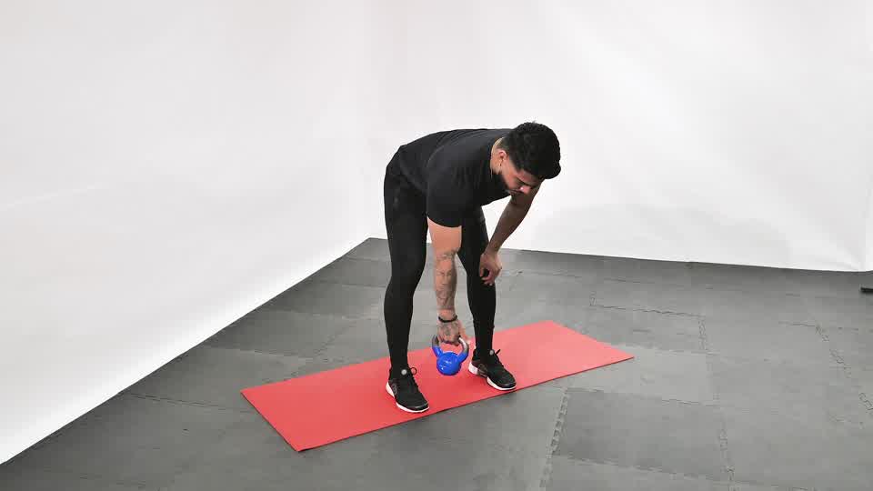 Kettlebell One-Arm Row exercise