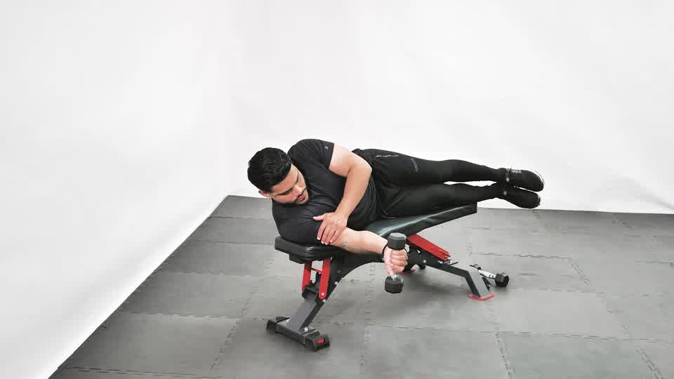 Dumbbell Pronation (Side-Lying)