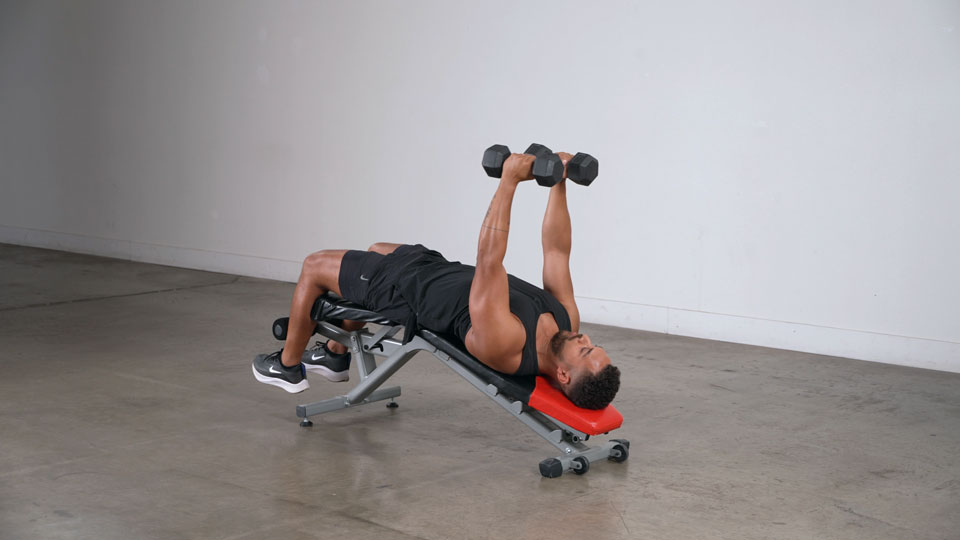 Dumbbell Decline Fly exercise