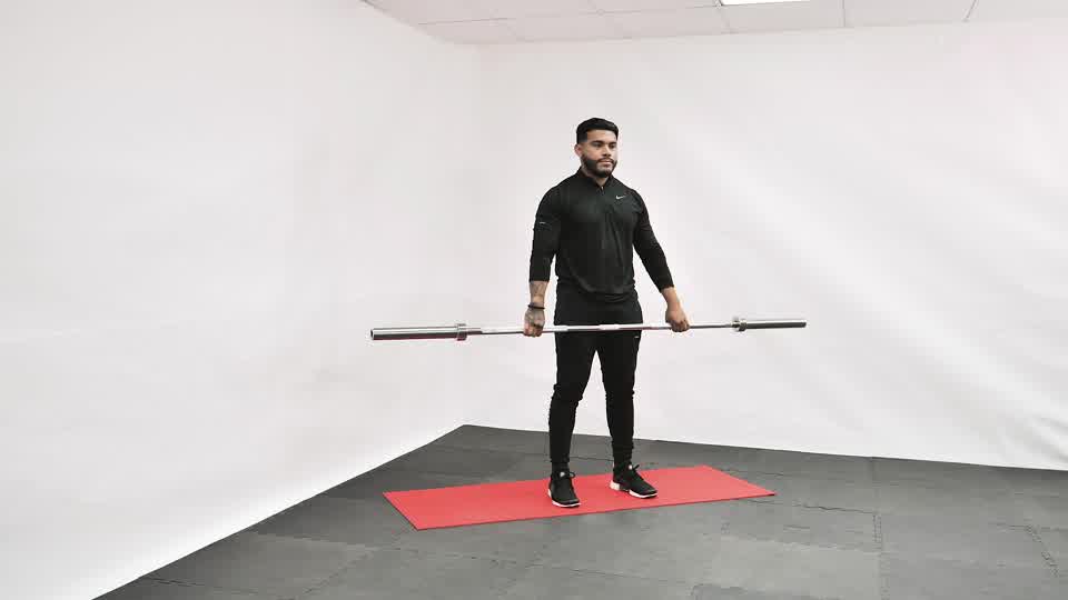 Barbell Rear Press exercise