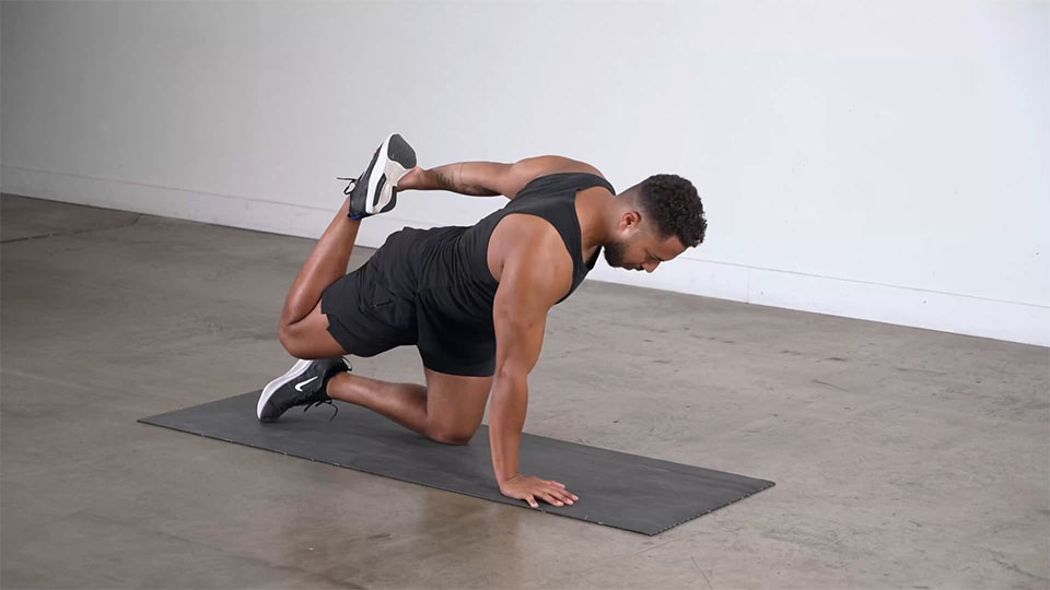 All Fours Quad Stretch exercise