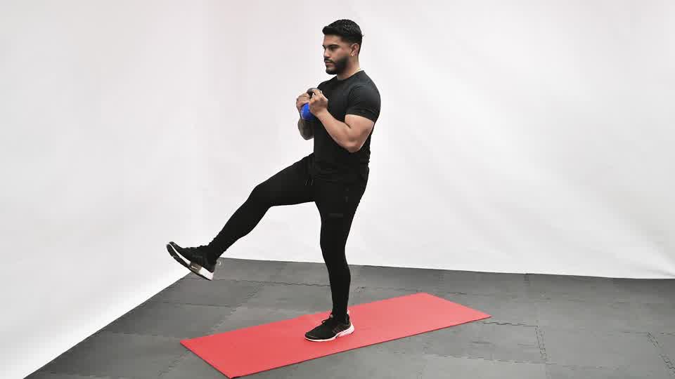 Kettlebell Pistol Squat exercise