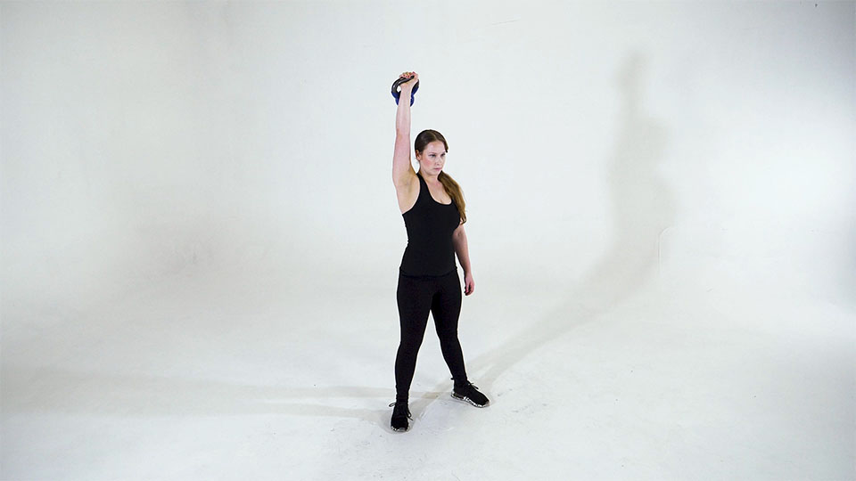 Kettlebell One-Arm Overhead Squat exercise