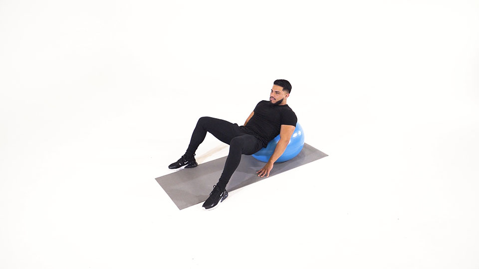 Stability Ball Back Stretch exercise