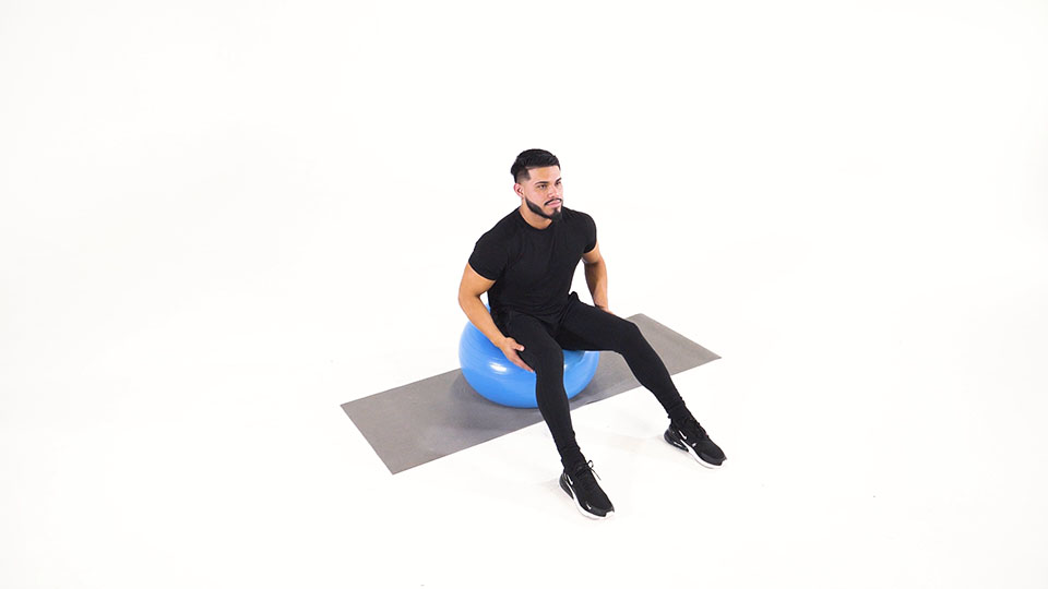 Stability Ball Head Tilt exercise