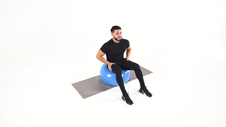 Stability Ball Side Stretch