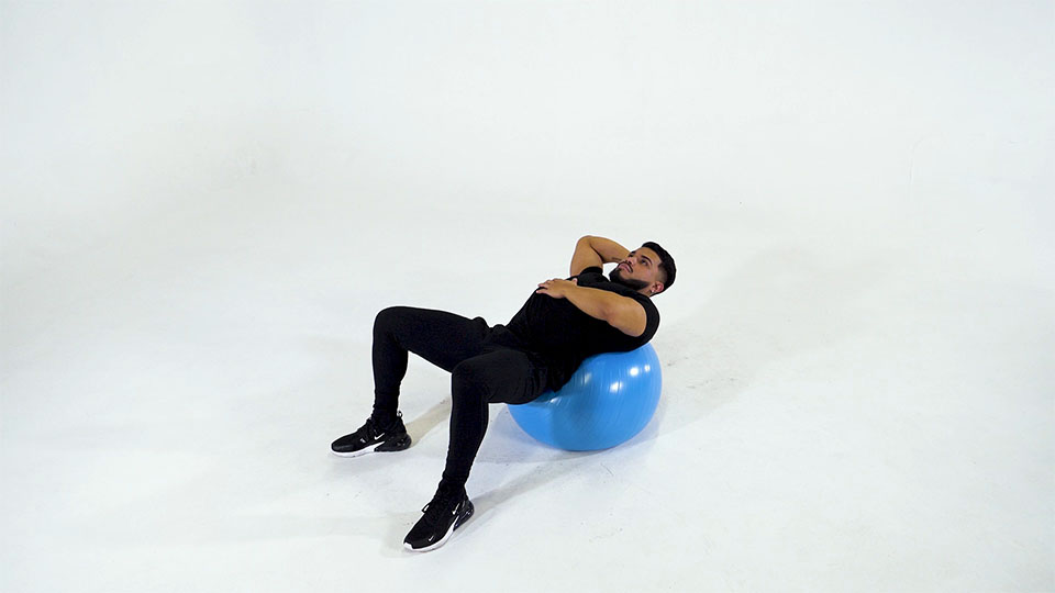 Stability Ball Oblique Curl