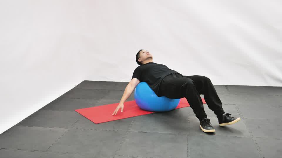 Stability Ball Single-Leg Bridge exercise