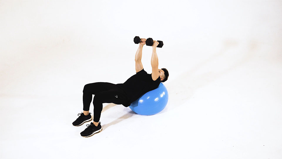 Swiss ball dumbbell fly sale