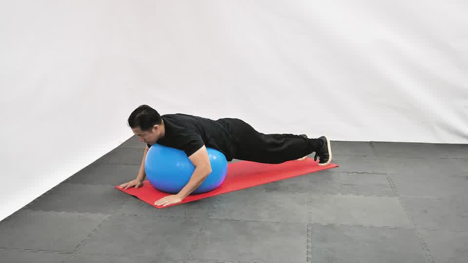 Stability Ball Shoulder Flexion exercise