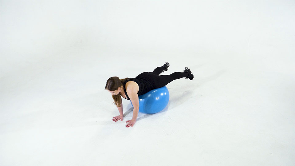 Stability Ball One-Arm Bridge