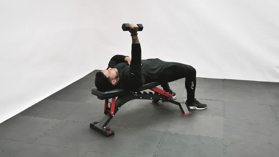 Dumbbell One-Arm Hammer Press exercise