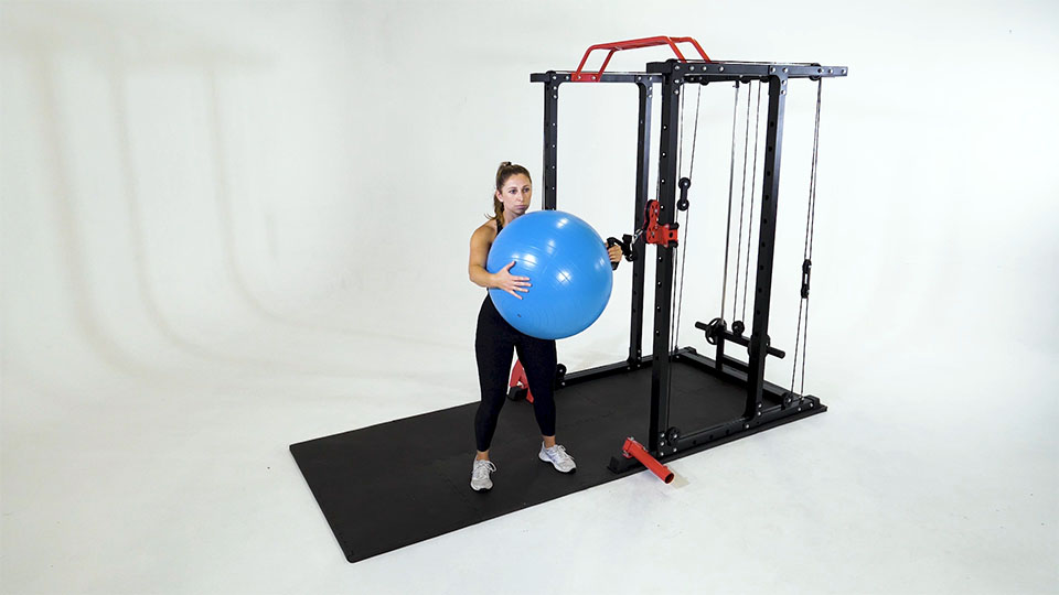 Cable Rotation (Stability Ball)