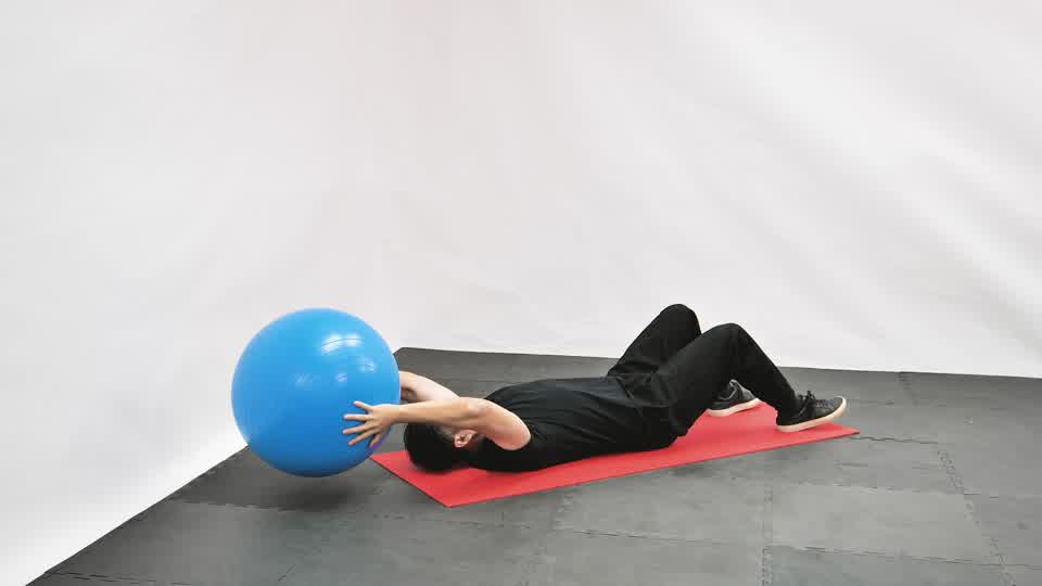 Stability Ball Roll Down exercise