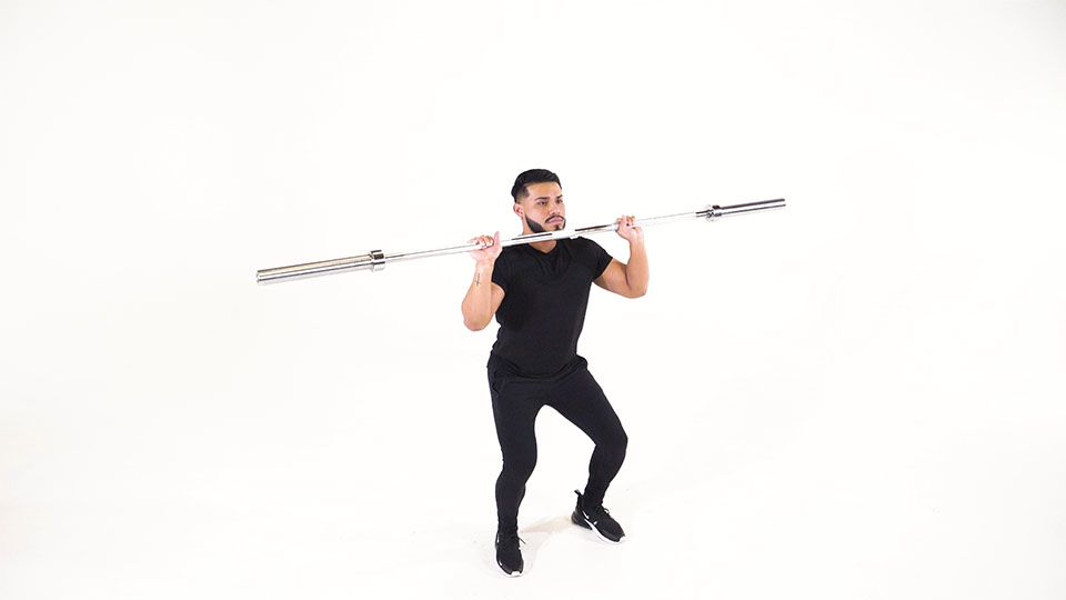 Barbell Squat to Shoulder Press exercise