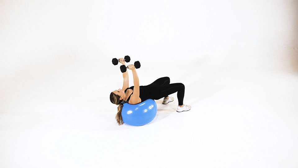 Stability Ball Tricep Extension