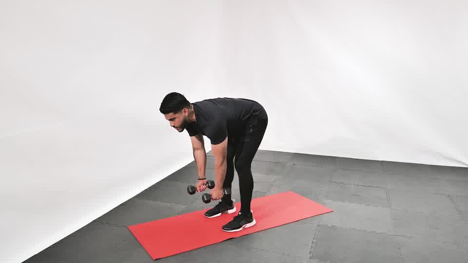 Dumbbell Bent-Over Row (Palms in) exercise