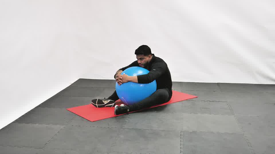 Stability Ball Hug exercise