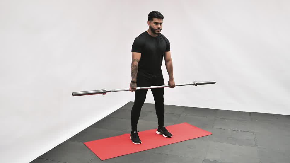 Barbell Split Clean exercise