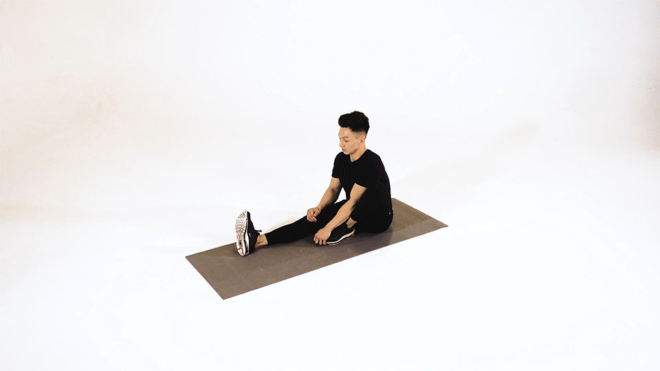 Band Seated Calf Stretch