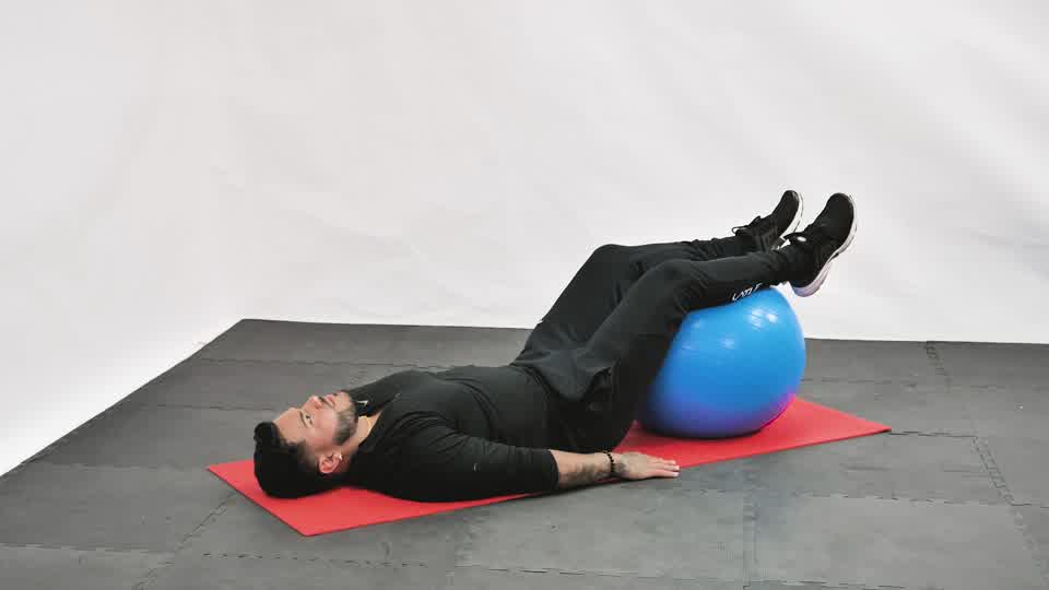 Stability Ball Hip Roll exercise