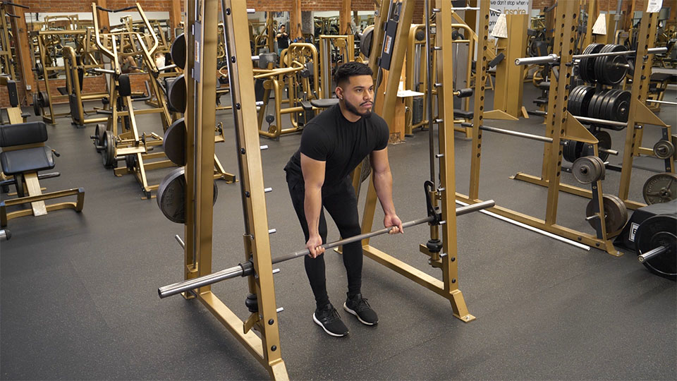 Smith Machine Bent-Over Row (Reverse Grip) exercise