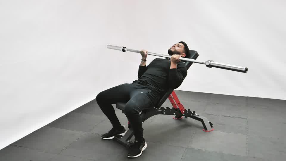 Barbell Incline Bench Press (Reverse Grip)