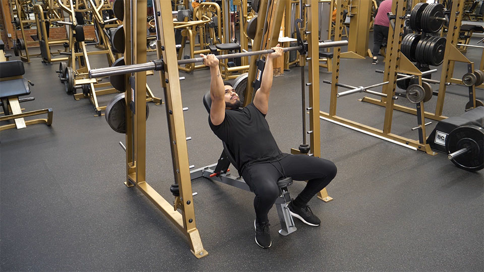 Smith Machine Incline Bench Press (Reverse Grip)