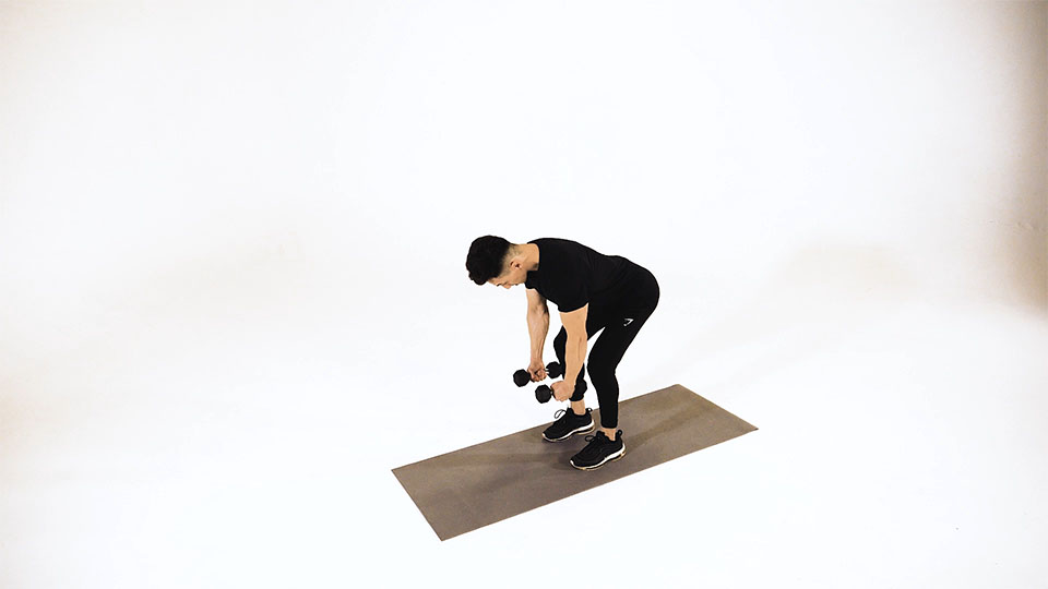 Dumbbell Alternating Bent-Over Reverse Fly exercise