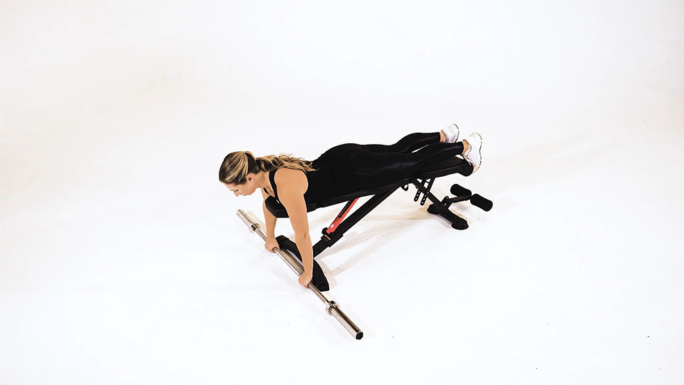 Barbell Shoulder Pull (Prone)