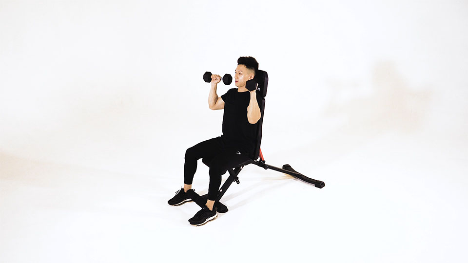 Dumbbell Seated Dublin Press exercise