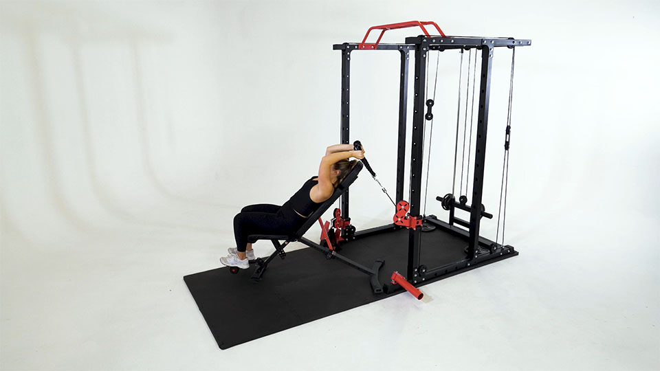 Cable Rope Incline Tricep Extension