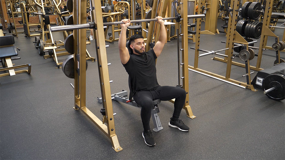 Smith Machine Shoulder Press (Close Grip)