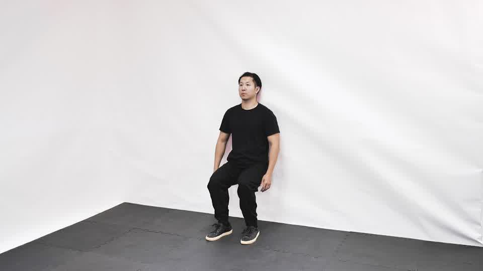 Single-Leg Wall Squat  exercise