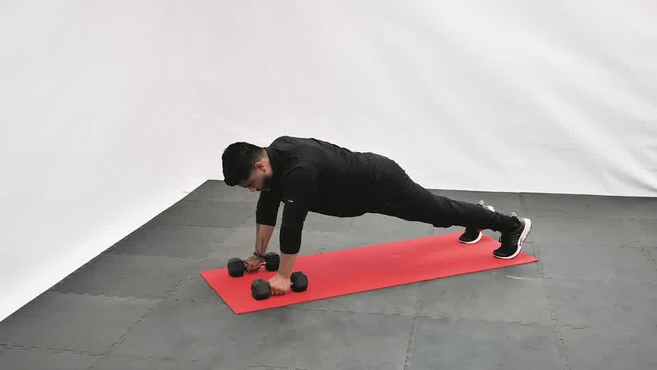 Push-up to Renegade Row