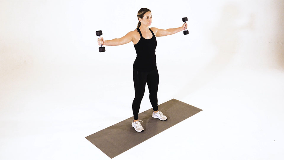 Dumbbell Iron Cross exercise