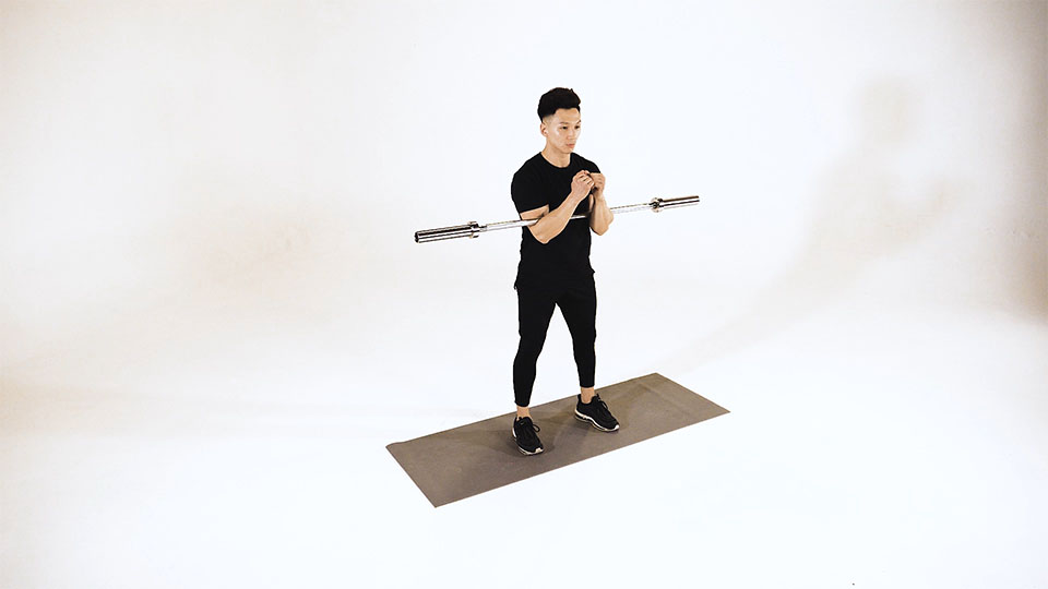 Barbell Zercher Squat exercise