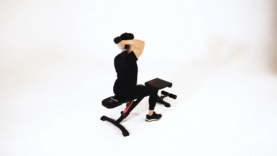 Dumbbell Seated One-Arm Tricep Extension